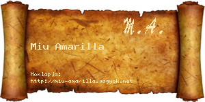 Miu Amarilla névjegykártya